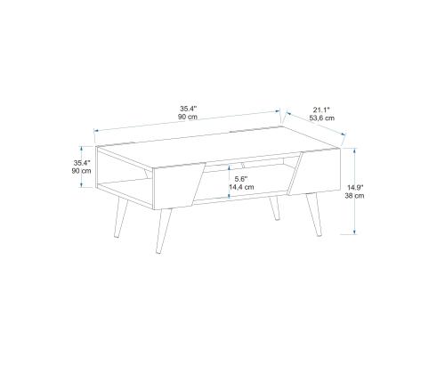 Sohvapöytä Aren - Beige, vaalea pähkinäpuu