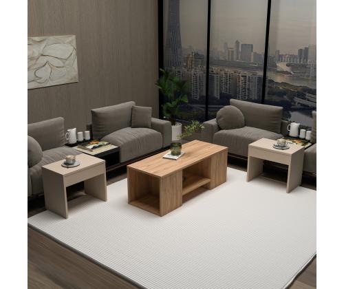 Sohvapöytä Sartos - Atlantic Pine, Beige