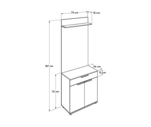 Vaatekaappi Prt-521-Bb-1