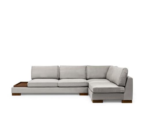 Sohva Tulip Corner Right ilman puffia - vaaleanharmaa
