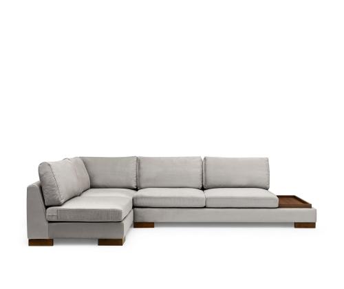 Sohva Tulip Corner Vasen ilman puffia - vaaleanharmaa