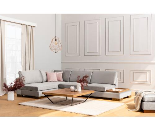 Sohva Tulip Corner Vasen ilman puffia - vaaleanharmaa