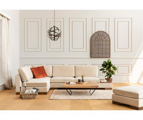 Sohva Tulip Corner Vasen ilman puffia - Beige