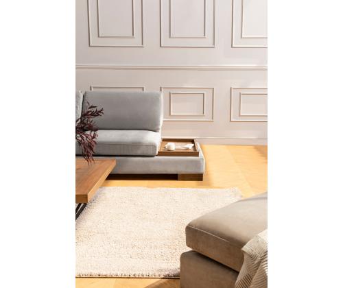 Sohva Tulip Corner Vasen ilman puffia - vaaleanharmaa