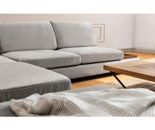 Sohva Tulip Corner Vasen ilman puffia - vaaleanharmaa