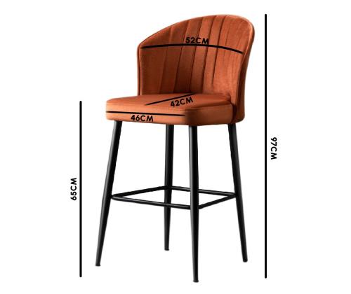 Kalustesarja baarijakkarat Rubi - Keltainen