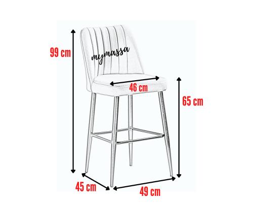 Kalustesarja baarijakkarat Vento - Tile Red