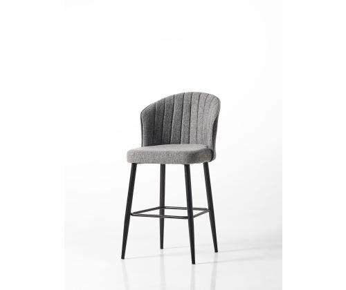 Kalustesarja baarijakkarat Rubi - Harmaa, Musta