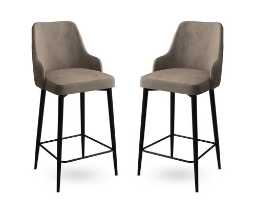 Kalustesarja baarijakkarat Enox - Cappuccino, Musta