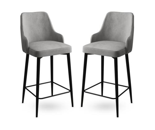 Kalustesarja baarijakkarat Enox - Harmaa, Musta