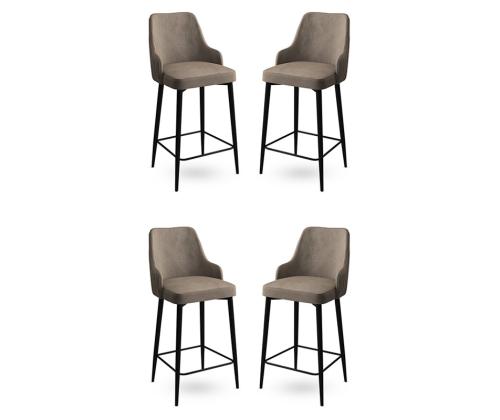 Baarijakkaroiden sarja Enox - Cappuccino, Musta