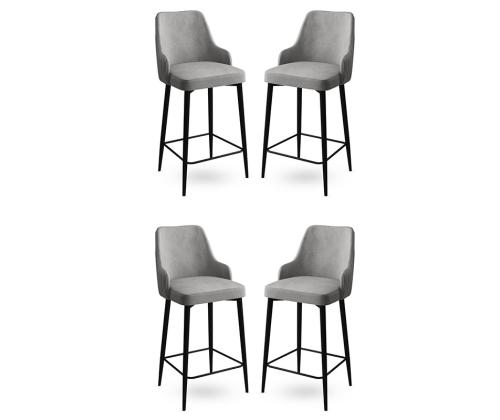 Kalustesarja baarijakkarat Enox - Harmaa, Musta