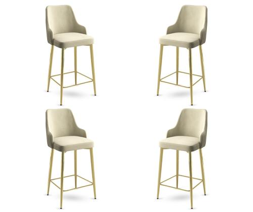 Kalustesarja baarijakkarat Enox - Cream, Gold