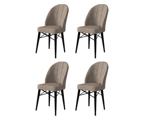 Tuoliryhmä Ritim - Cappuccino, Musta