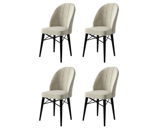 Tuoliryhmä Ritim - Cream, Musta