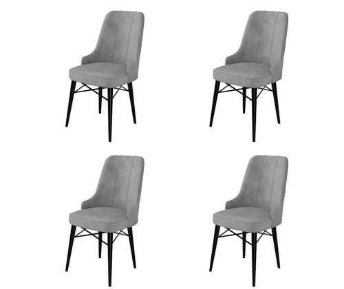 Tuoliryhmä Pare - Harmaa, Musta