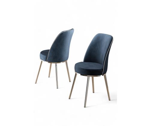 Huonekalusarja tuoleilla Pefa - Antrasiitti, Kromi