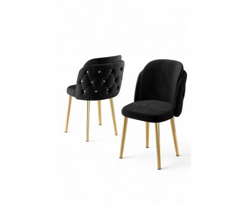 Huonekalusarja Akselituolit - Musta, Kultainen