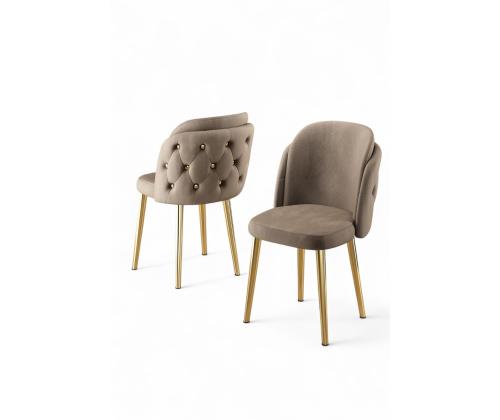 Axle - Cappuccino, Kultainen kalustesarja tuoleineen