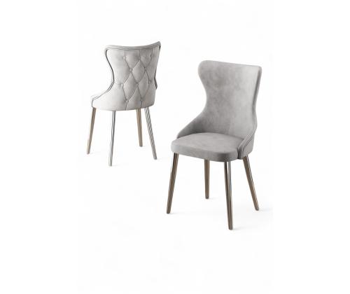 Tuoliryhmä Alpa - Harmaa, Kromi