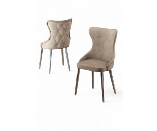 Tuoliryhmä Alpa - Cappuccino, kromi