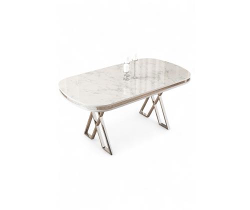 Laud Zae - valkoinen marmori, kromi