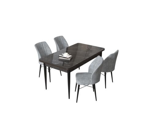 Tuoliryhmä Arp - Musta marmori, harmaa