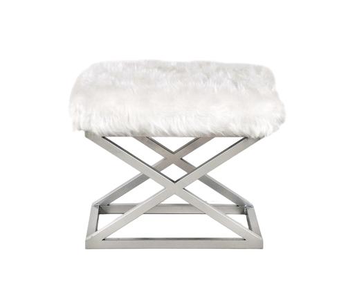 Capraz Plush - hopea, valkoinen