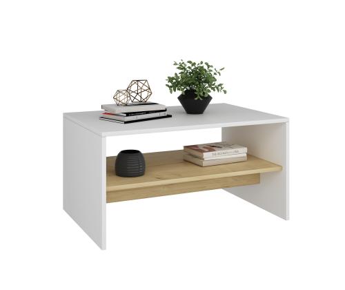 Sohvapöytä Apollon - Valkoinen, Safiiritammi