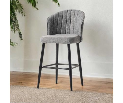 Kalustesarja baarijakkarat Rubi - Harmaa, Musta