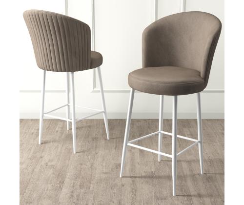 Kalustesarja baarijakkarat Fora - Cappuccino, Valkoinen