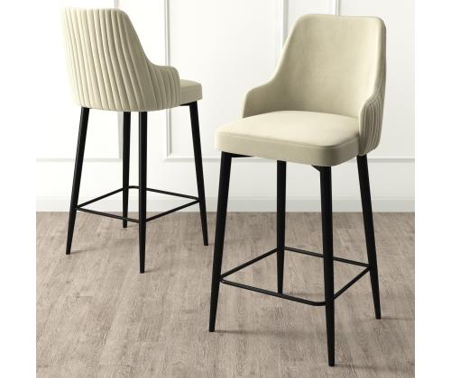 Kalustesarja baarijakkarat Enox - Cream, Black