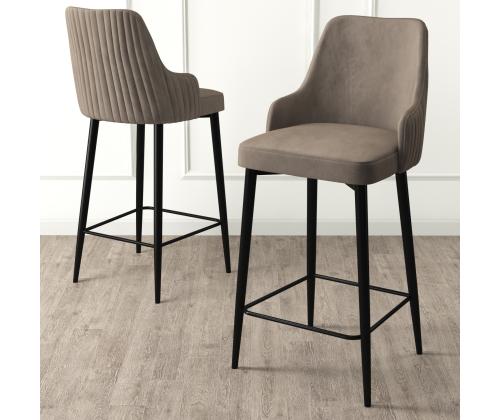 Kalustesarja baarijakkarat Enox - Cappuccino, Musta