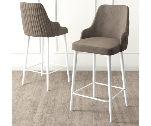 Kalustesarja baarijakkarat Enox - Cappuccino, Valkoinen