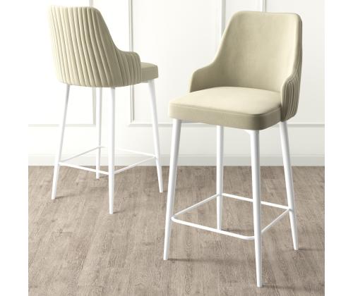 Kalustesarja baarijakkarat Enox - Cream, White