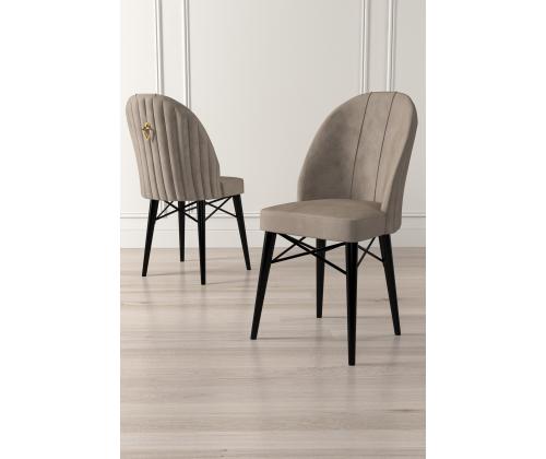 Tuoliryhmä Ritim - Cappuccino, Musta