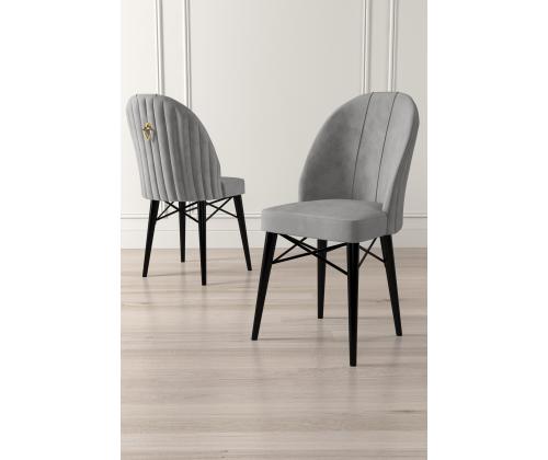 Tuoliryhmä Ritim - Harmaa, Musta