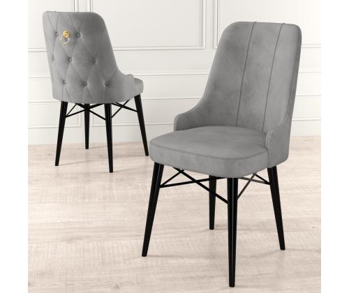 Tuoliryhmä Pare - Harmaa, Musta