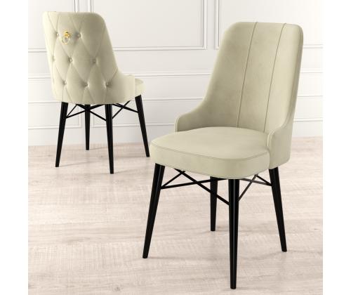Huonekalutuolisarja Pare - Cream, Black