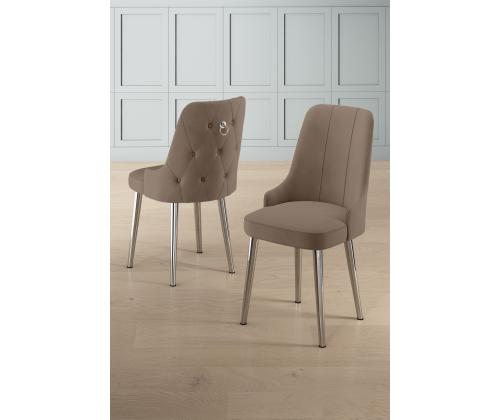 Newa tuolisarja - Cappuccino, kromi
