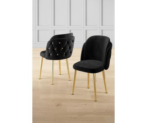 Huonekalusarja Akselituolit - Musta, Kultainen