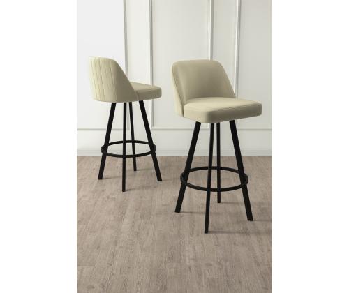 Kalustesarja baarijakkarat Atex - Cream, Musta