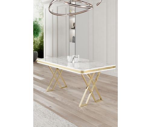 Laud Vals - Valkoinen marmori, kultainen