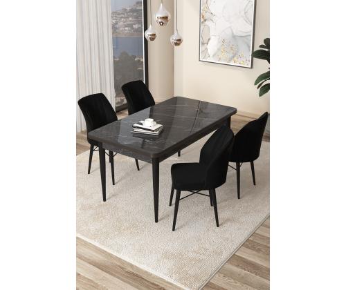 Tuoliryhmä Arp - Musta marmori, musta