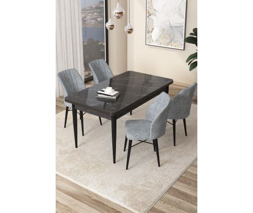 Tuoliryhmä Arp - Musta marmori, harmaa