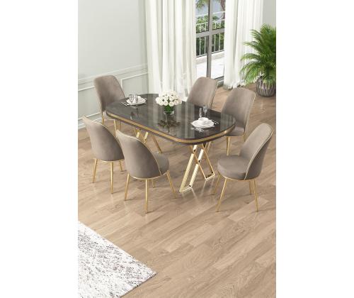 Tuoliryhmä Lai - Antrasiitti, Kulta, Cappuccino, Cappuccino