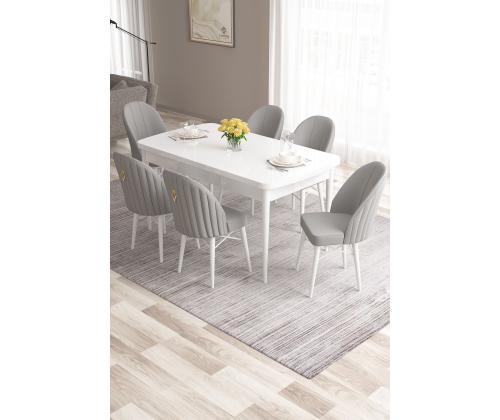 Tuoliryhmä Roz - Valkoinen, harmaa