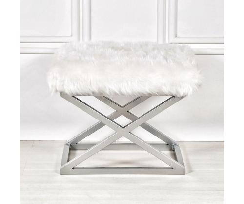 Capraz Plush - hopea, valkoinen