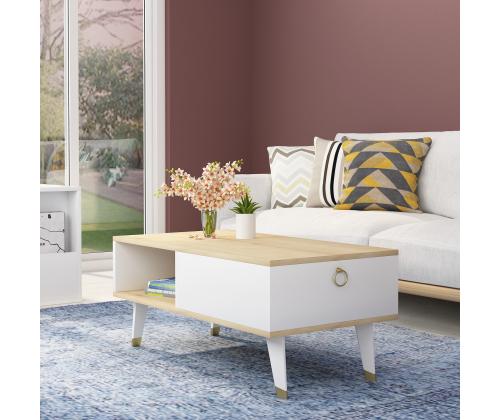Sohvapöytä Delux - Sapphire, valkoinen