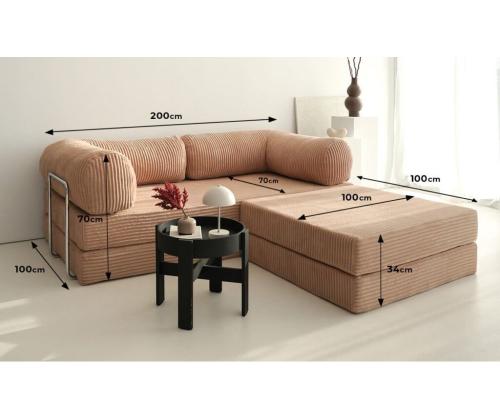 Sohvanurkkaus - ruskea - v1